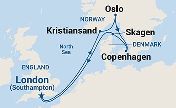 7-Day Scandinavia Itinerary Map